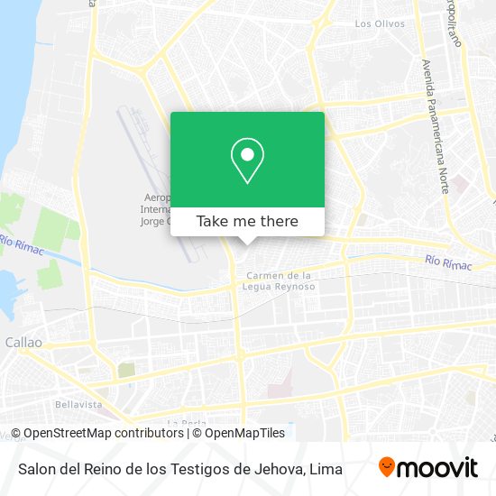 Mapa de Salon del Reino de los Testigos de Jehova