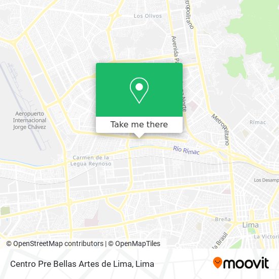 Mapa de Centro Pre Bellas Artes de Lima