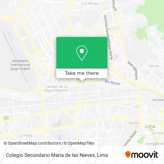 Mapa de Colegio Secundario María de las Nieves