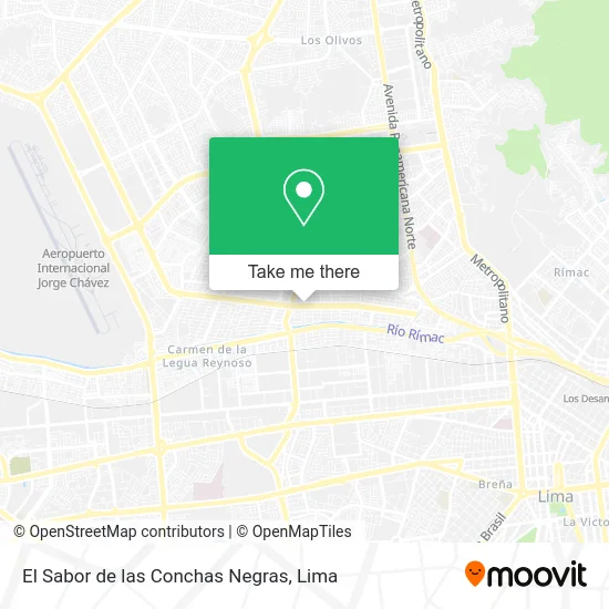 El Sabor de las Conchas Negras map