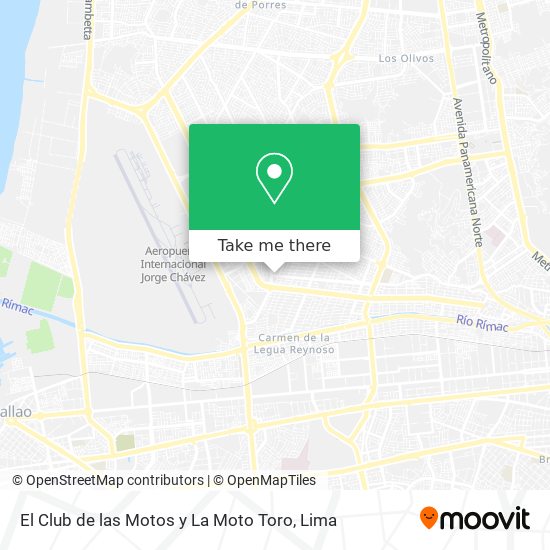 El Club de las Motos y La Moto Toro map