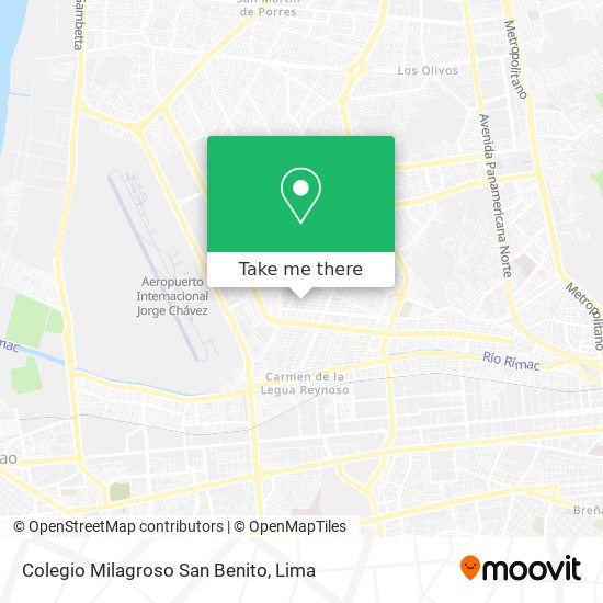 Colegio Milagroso San Benito map