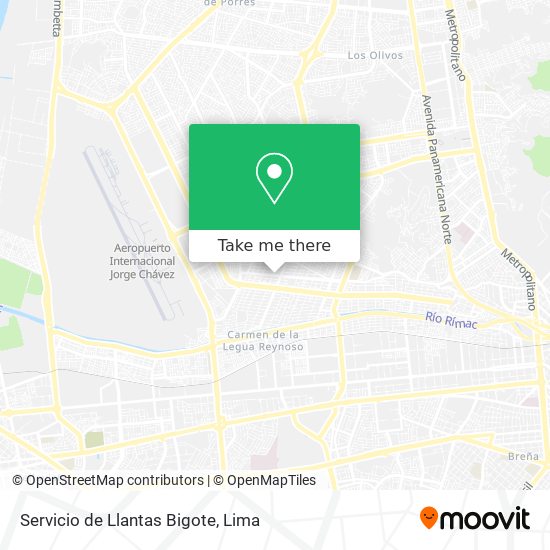 Servicio de Llantas Bigote map