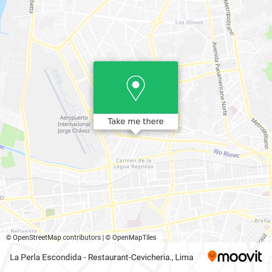 Mapa de La Perla Escondida - Restaurant-Cevicheria.