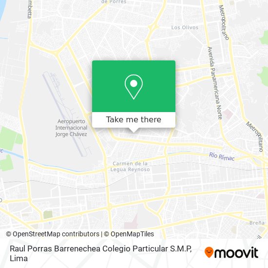 Raul Porras Barrenechea Colegio Particular S.M.P map