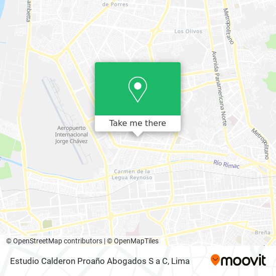 Mapa de Estudio Calderon Proaño Abogados S a C