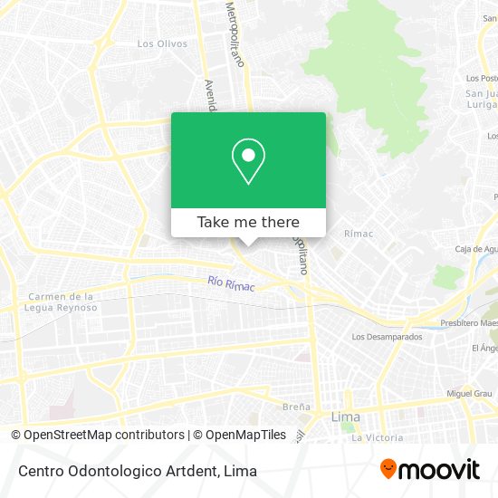Centro Odontologico Artdent map