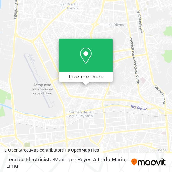 Técnico Electricista-Manrique Reyes Alfredo Mario map