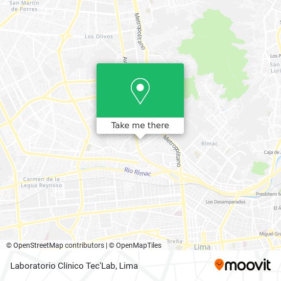 Mapa de Laboratorio Clínico Tec'Lab