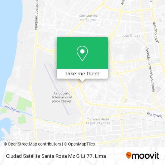 Mapa de Ciudad Satélite Santa Rosa Mz G Lt 77