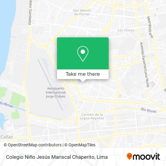 Mapa de Colegio Niño Jesús Mariscal Chaperito