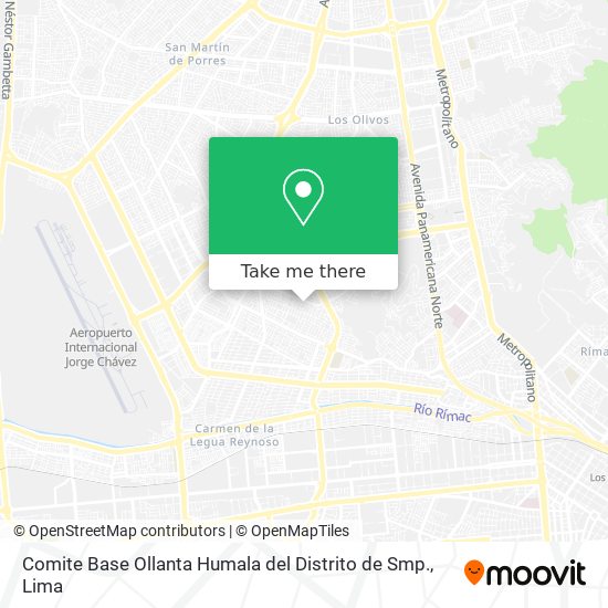 Comite Base Ollanta Humala del Distrito de Smp. map