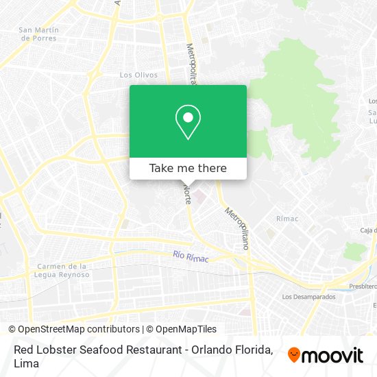 Red Lobster Seafood Restaurant - Orlando Florida map