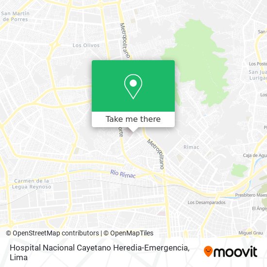 Hospital Nacional Cayetano Heredia-Emergencia map