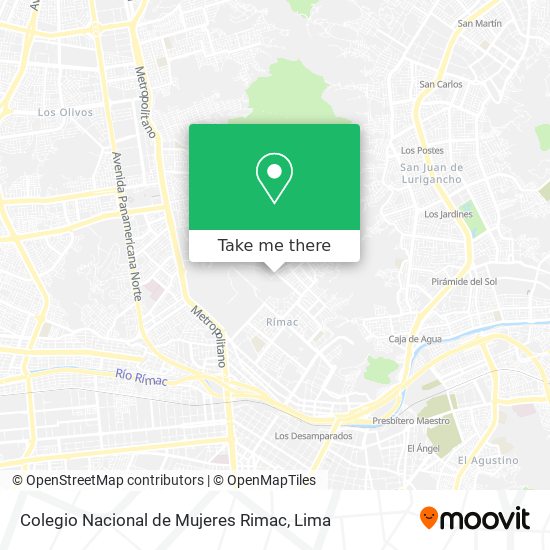 Mapa de Colegio Nacional de Mujeres Rimac