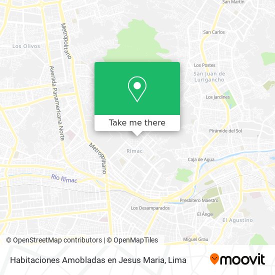 Habitaciones Amobladas en Jesus Maria map