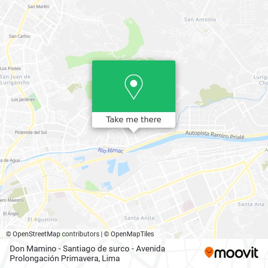 Don Mamino - Santiago de surco - Avenida Prolongación Primavera map