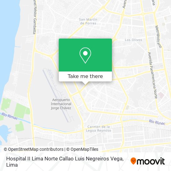Mapa de Hospital II Lima Norte Callao Luis Negreiros Vega