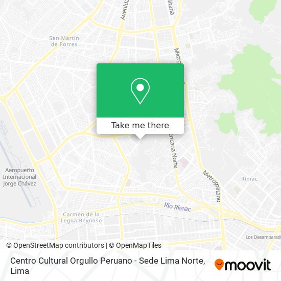 Centro Cultural Orgullo Peruano - Sede Lima Norte map