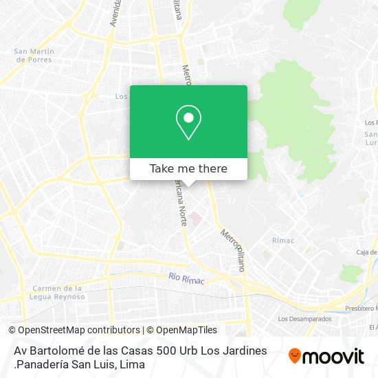 Av Bartolomé de las Casas 500 Urb Los Jardines .Panadería San Luis map