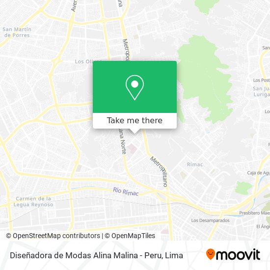 Diseñadora de Modas Alina Malina - Peru map