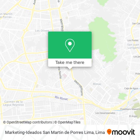 Marketing-Ideados San Martin de Porres Lima map