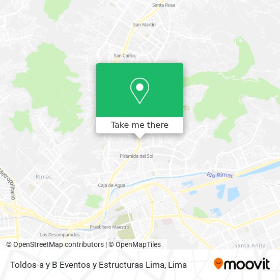 Toldos-a y B Eventos y Estructuras Lima map