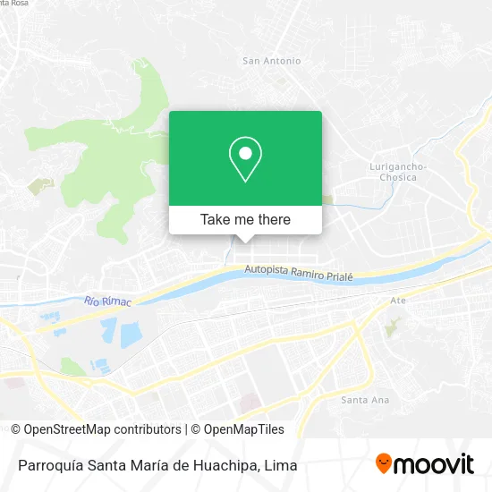Parroquía Santa María de Huachipa map
