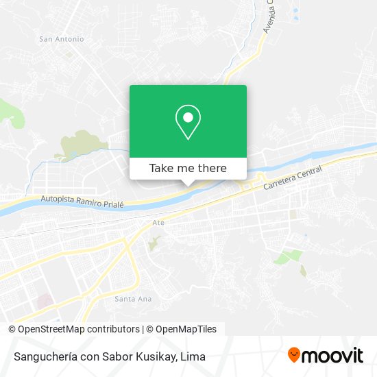 Sanguchería con Sabor Kusikay map