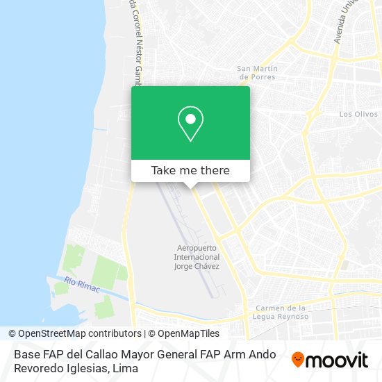 Base FAP del Callao Mayor General FAP Arm Ando Revoredo Iglesias map