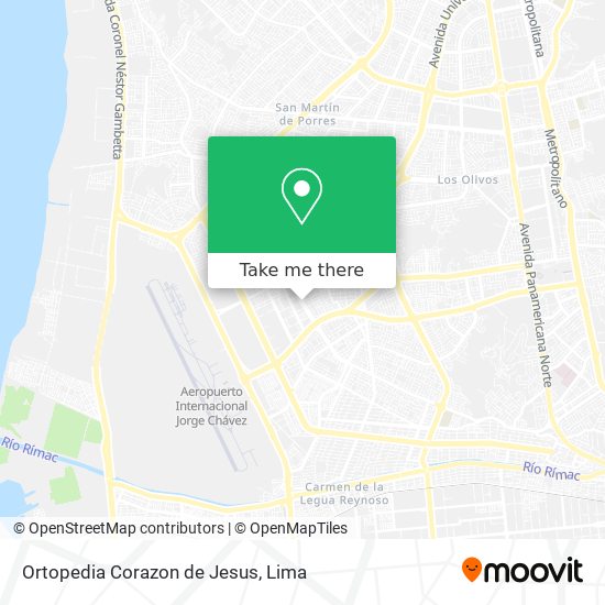 Ortopedia Corazon de Jesus map