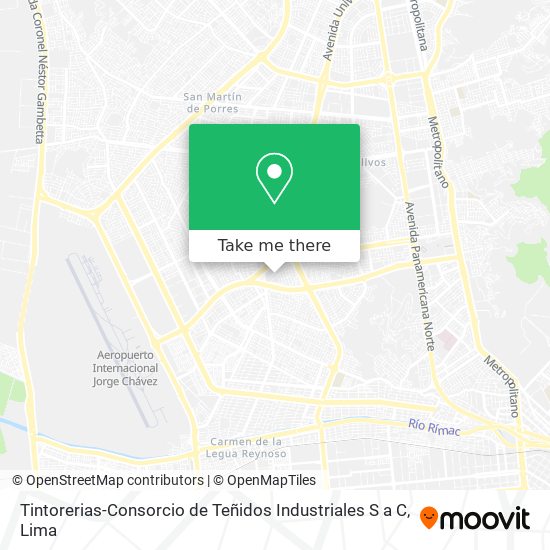 Mapa de Tintorerias-Consorcio de Teñidos Industriales S a C