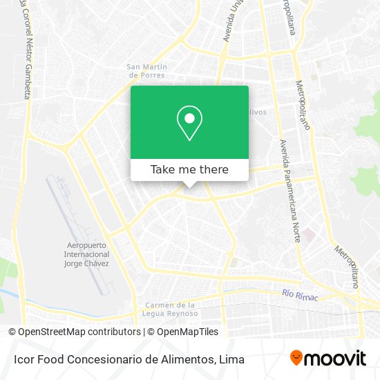 Mapa de Icor Food Concesionario de Alimentos
