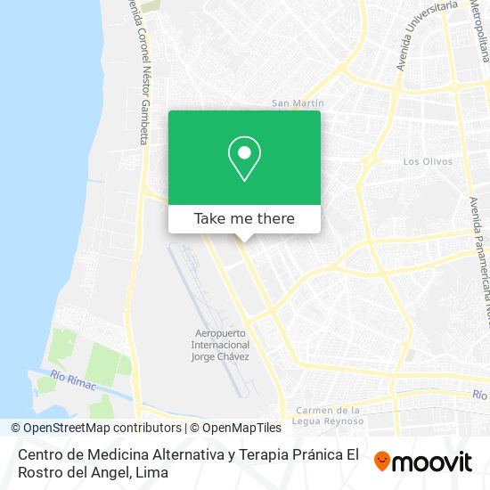 Centro de Medicina Alternativa y Terapia Pránica El Rostro del Angel map