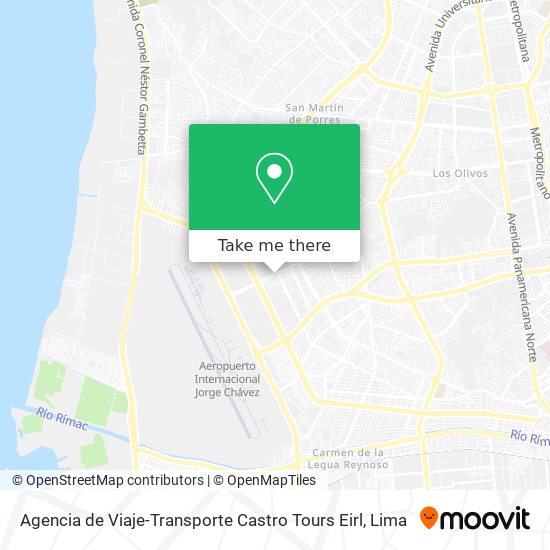 Mapa de Agencia de Viaje-Transporte Castro Tours Eirl