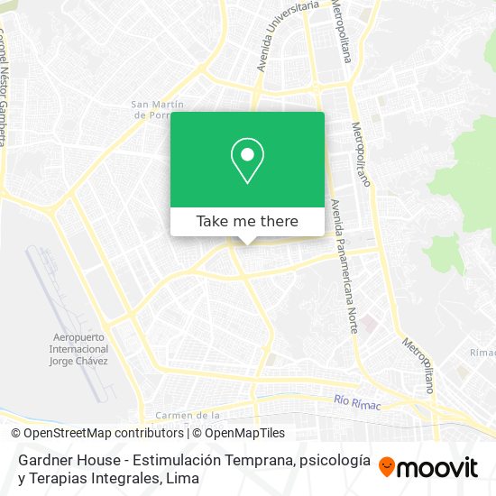 Mapa de Gardner House - Estimulación Temprana, psicología y Terapias Integrales