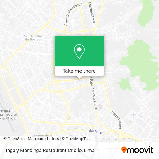Mapa de Inga y Mandinga Restaurant Criollo