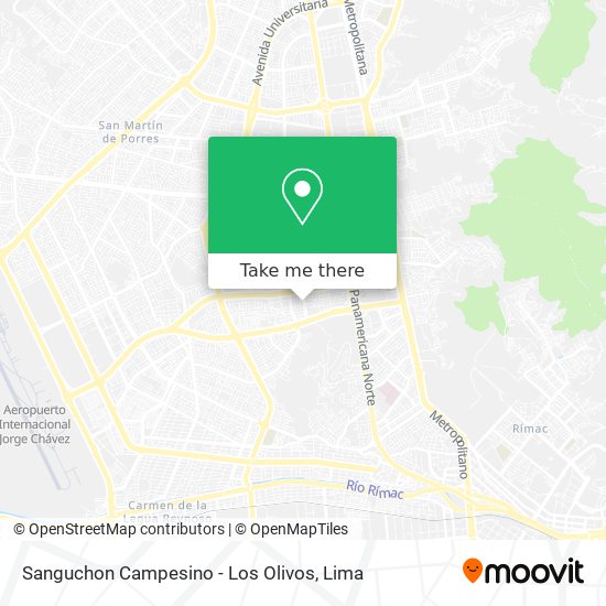 Mapa de Sanguchon Campesino - Los Olivos