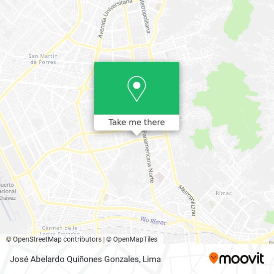 José Abelardo Quiñones Gonzales map