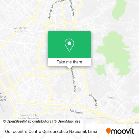 Mapa de Quirocentro Centro Quiropráctico Nacional