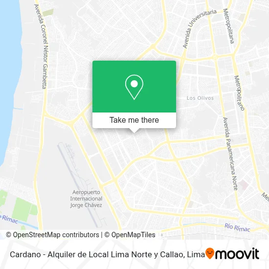Cardano - Alquiler de Local Lima Norte y Callao map