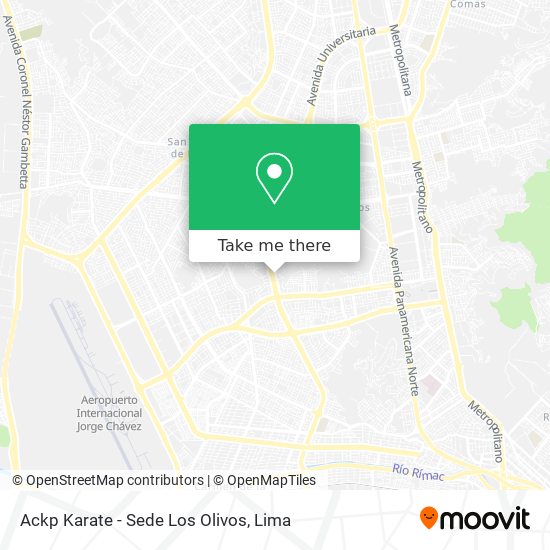 Ackp Karate - Sede Los Olivos map