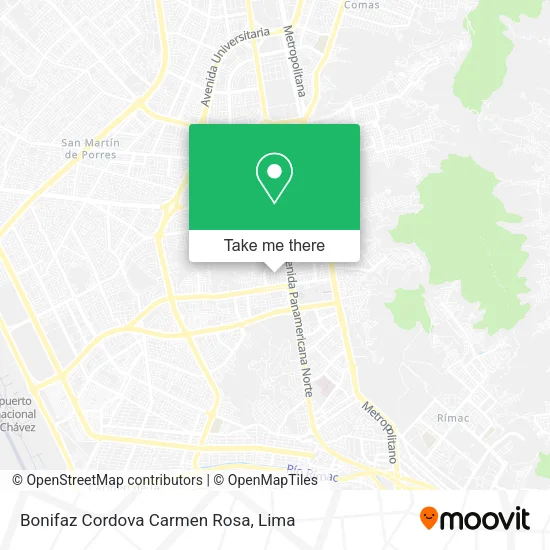 Bonifaz Cordova Carmen Rosa map