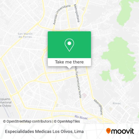 Mapa de Especialidades Medicas Los Olivos