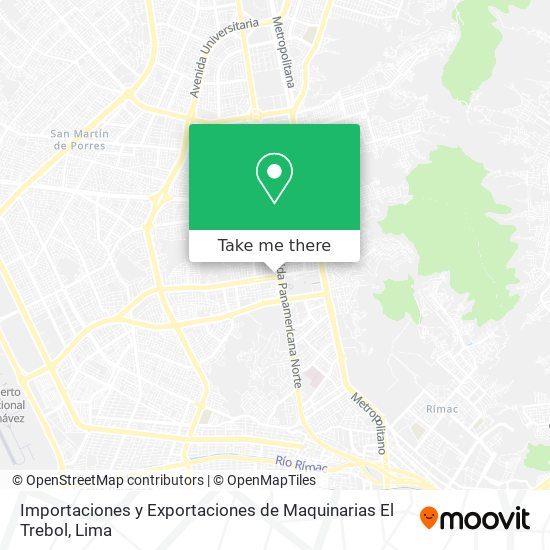 Importaciones y Exportaciones de Maquinarias El Trebol map