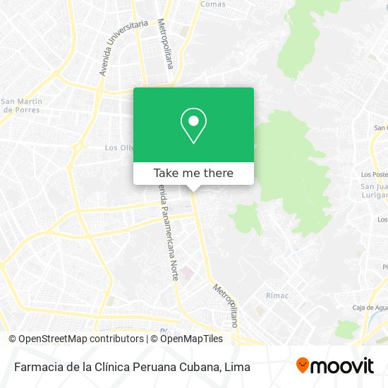 Farmacia de la Clínica Peruana Cubana map