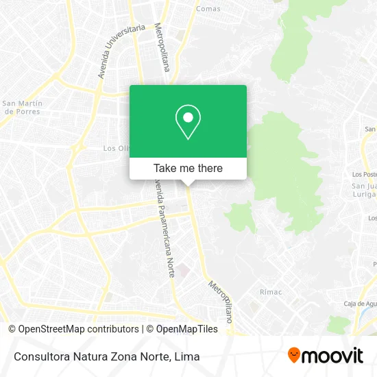 Mapa de Consultora Natura Zona Norte