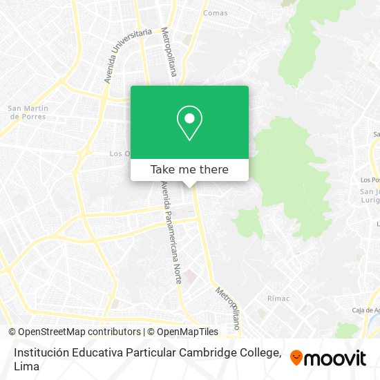 Institución Educativa Particular Cambridge College map