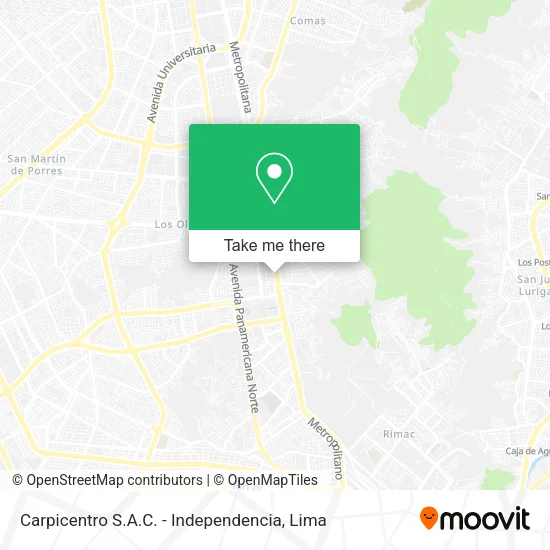 Mapa de Carpicentro S.A.C. - Independencia