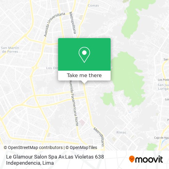 Le Glamour Salon Spa Av.Las Violetas 638 Independencia map